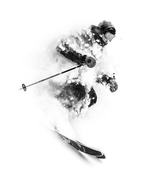 Deep powder skiing