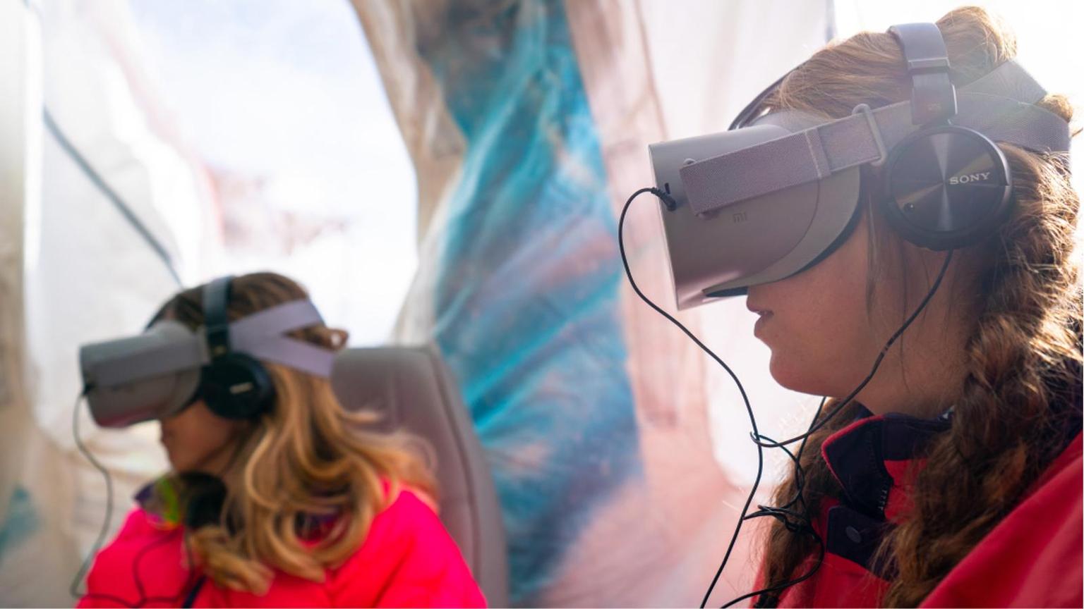 Viewing heli-skiing in virtual reality